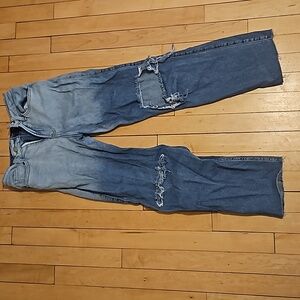 hollister straight/wide legged jeans